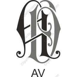 Elegant A & V Monogram