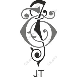 Stylized Treble Clef - JT