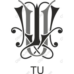 Ornate Monogram 'TU'