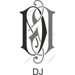 Sophisticated DJ Monogram