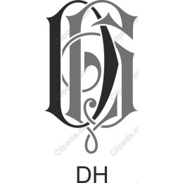 Elegant Monogram - D and H