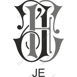 Elegant Monogram H & JE