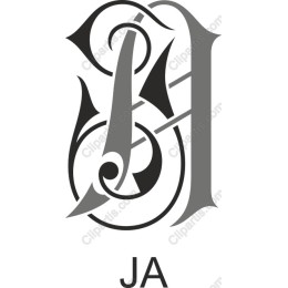 Elegant 'JA' Monogram