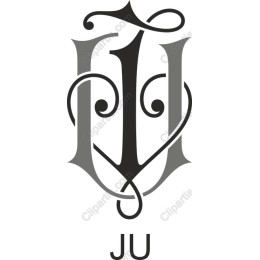 Elegant JU Monogram