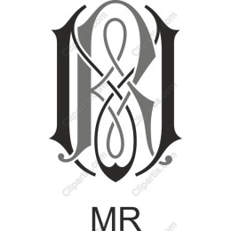 Elegant Monogram - M and R