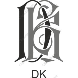 Elegant Monogram - 'P' and 'K'