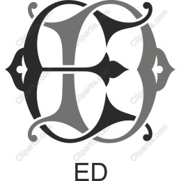 Elegant ED Monogram