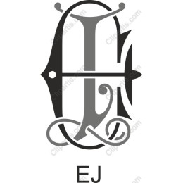 Elegant EJ Monogram