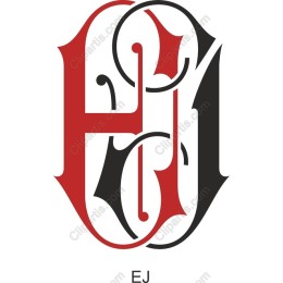 Elegant EJ Monogram