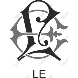 Elegant LE Letter