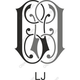 Elegant Monogram LJ