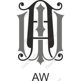 Elegant AW Monogram Logo