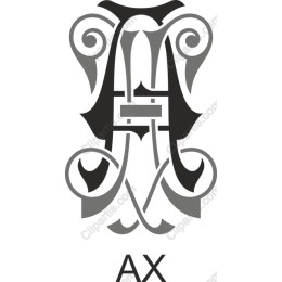 Elegant Monogram AX