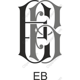 Elegant Monogram - E B
