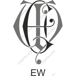 E W Elegant Monogram