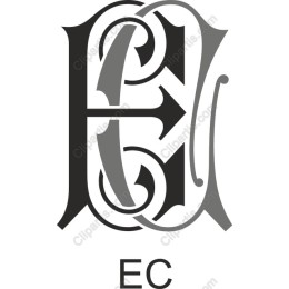 Elegant EC Monogram