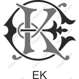 Elegant K-E Monogram