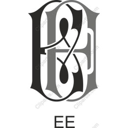 Elegant Monogram - P and E