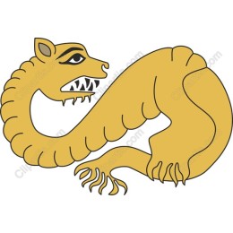 Mythical Golden Serpent