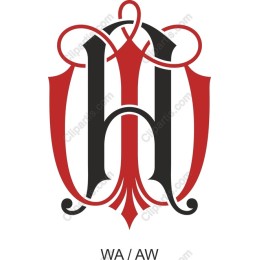 Elegant WA/AW Monogram