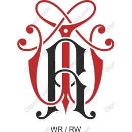 Elegant WR/RW Monogram