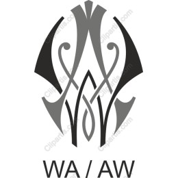 Elegant WA/AW Monogram
