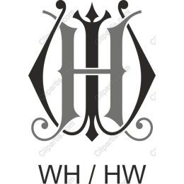 Whimsical Monogram - 'W/H' Elegant