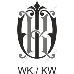 Elegant W/K Letter Emblem