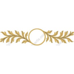 Elegant Golden Foliage Decorative Frame