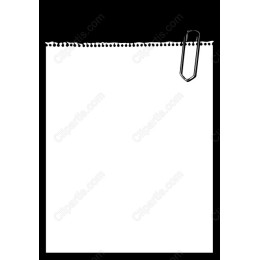 Blank Paper with Paperclip