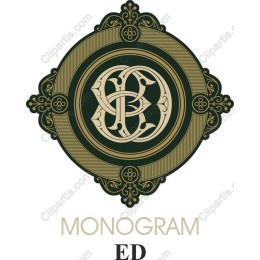 Elegant ED Monogram