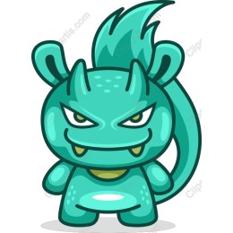 Cartoon Monster - Cheerful Creatures Clipart