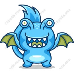 Playful Blue Monster