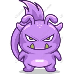 Purple Monster Character