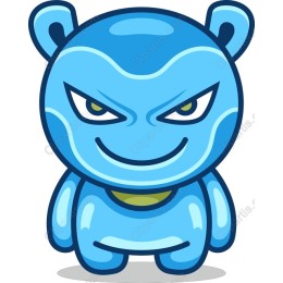 Blue Mischievous Bear