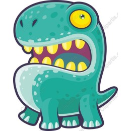 Playful Cartoon Dinosaur
