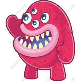 Cheerful Three-Eyed Monster