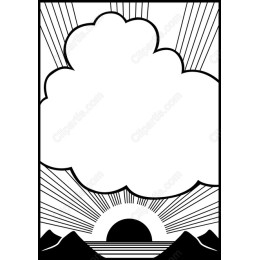 Bold Cloud with Radiating Rays