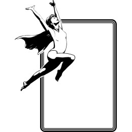 Dynamic Joyful Figure with Frame