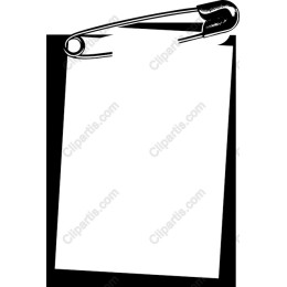 Blank Note Paper with Safety Pin