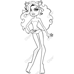 Chic Character Line Art