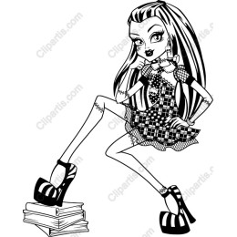 Fashionista - Stylish Character Over Stacked Books