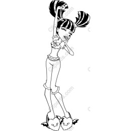 Playful Spooky Character with Bat Slippers