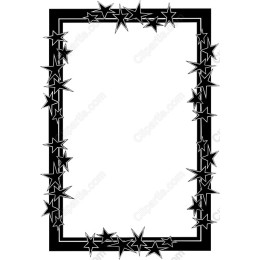 Black and White Star Frame