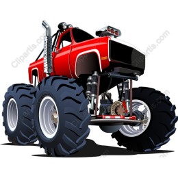 Vibrant Red Monster Truck