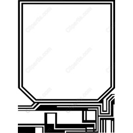 Modern Geometric Black and White Frame
