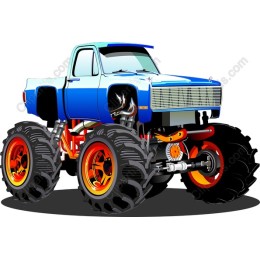Vibrant Blue Monster Truck