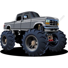Monster Truck - Dynamic Gray Pickup