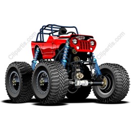 Vibrant Red Monster Truck