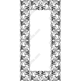 Elegant Black and White Ornate Frame